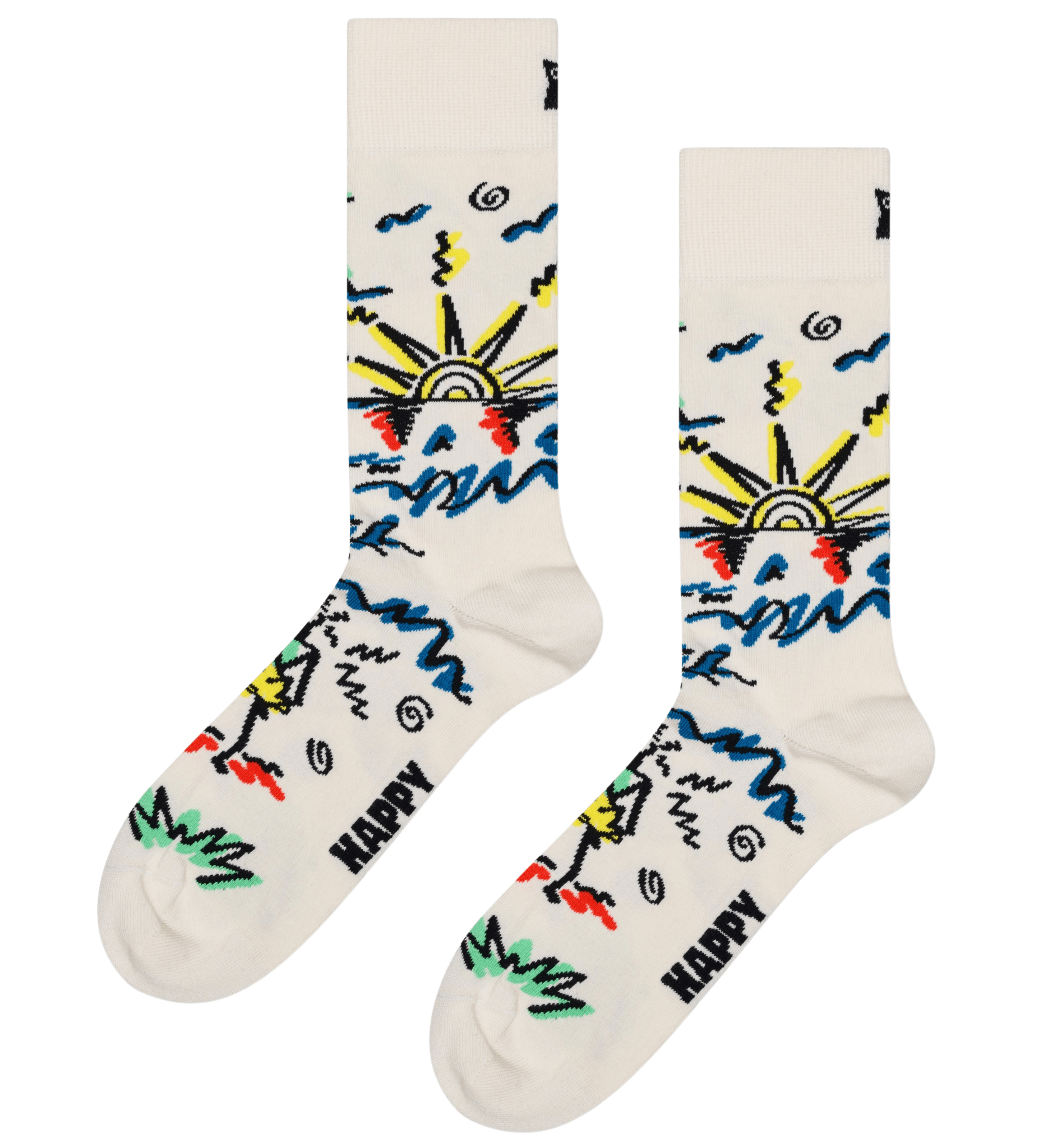 Happy Socks Surfer Socks, White