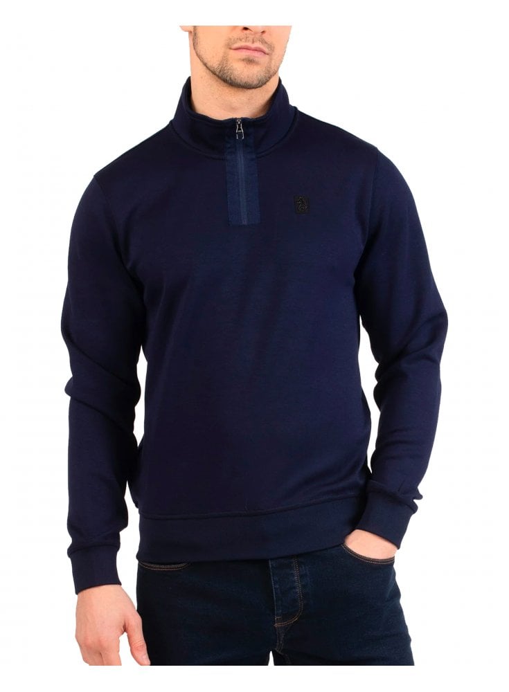 Luke Mainline Full Hardy Zip Sweatshirt Dark Navy