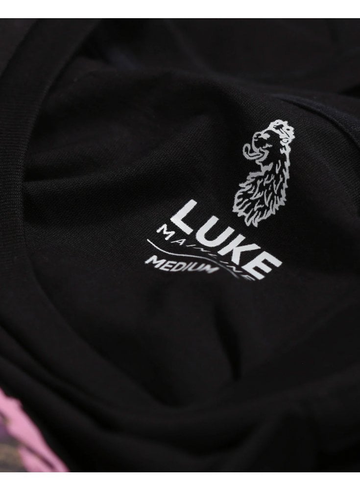 Luke Mainline Printed Jersey Tee Shirt Jet Black
