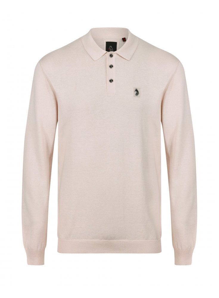 Luke Mainline Venice Long Sleeve Polo Bone