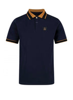 Luke 1977 Makati Detailed Polo Shirt Navy Gold