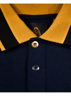 Luke 1977 Makati Detailed Polo Shirt Navy Gold