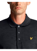 Lyle & Scott Chunky Slub Polo Shirt Dark Navy