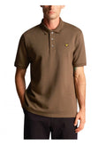 Lyle & Scott Chunky Slub Polo Shirt Olive