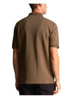 Lyle & Scott Chunky Slub Polo Shirt Olive