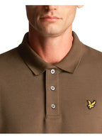 Lyle & Scott Chunky Slub Polo Shirt Olive