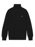 Lyle & Scott Cotton Merino Turtle Neck Jumper Jet Black