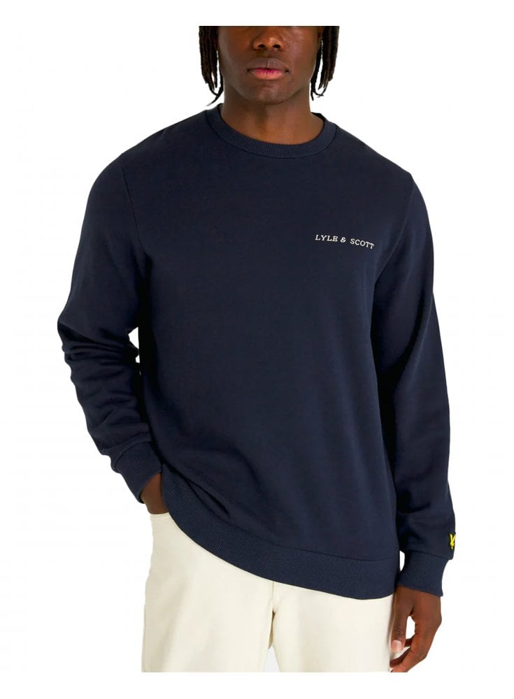 Lyle & Scott Embroidered Crew Neck Sweatshirt Dark Navy
