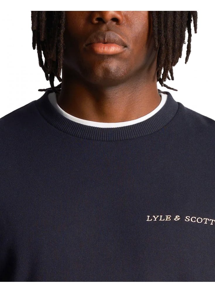Lyle & Scott Embroidered Crew Neck Sweatshirt Gunmetal
