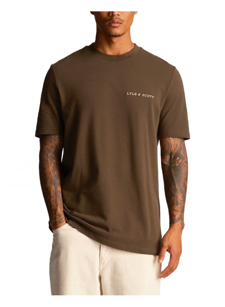 Lyle & Scott Embroidered Logo T-shirt Olive