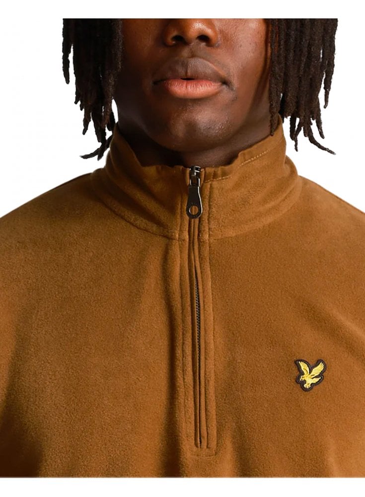 Lyle & Scott Fleece Quarter Zip Camel Bronze