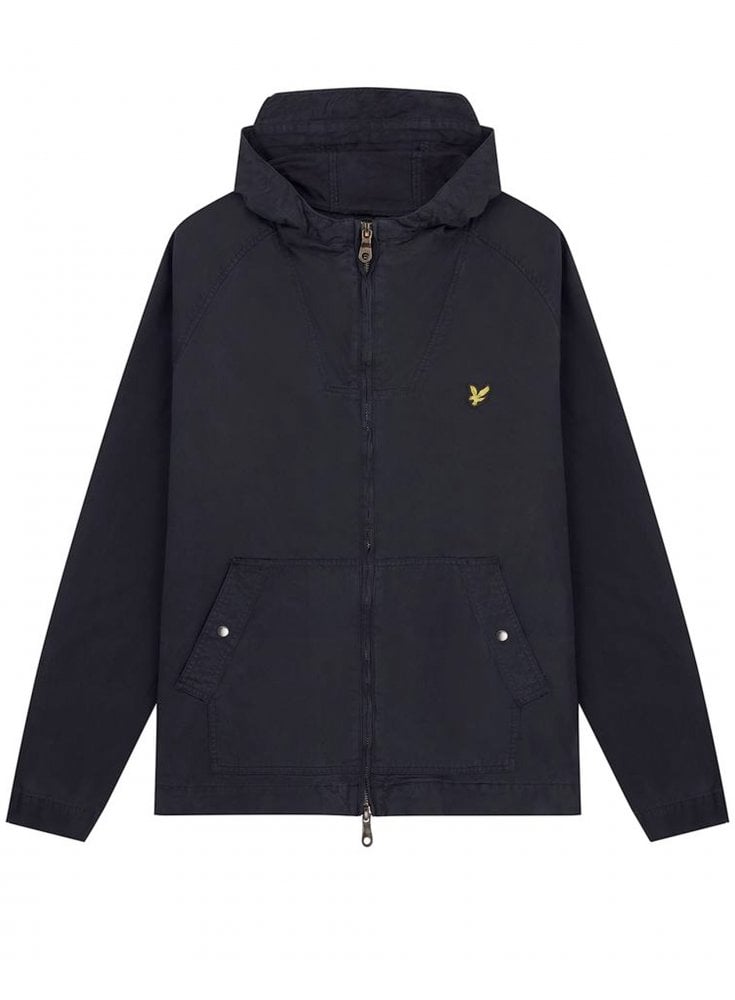 Lyle & Scott Garment Dyed Zip Through Jacket Dark Navy