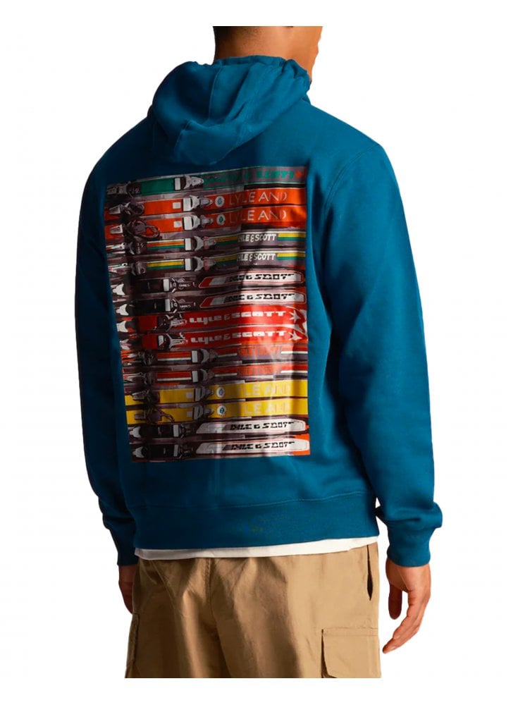 Lyle & Scott Graphic Ski Hoodie Apres Navy