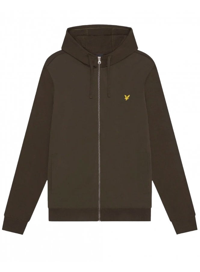 Lyle & Scott Hybrid Zip Hoodie Olive  Translate