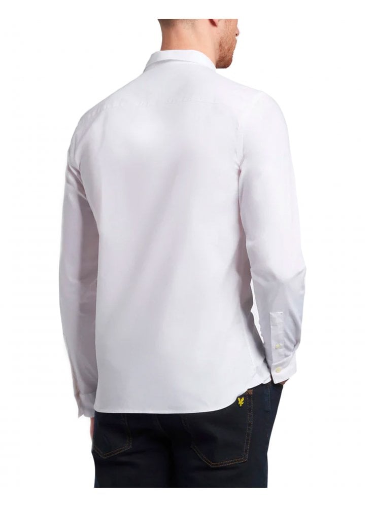 Lyle & Scott Long Sleeve Slim Fit Poplin Shirt White