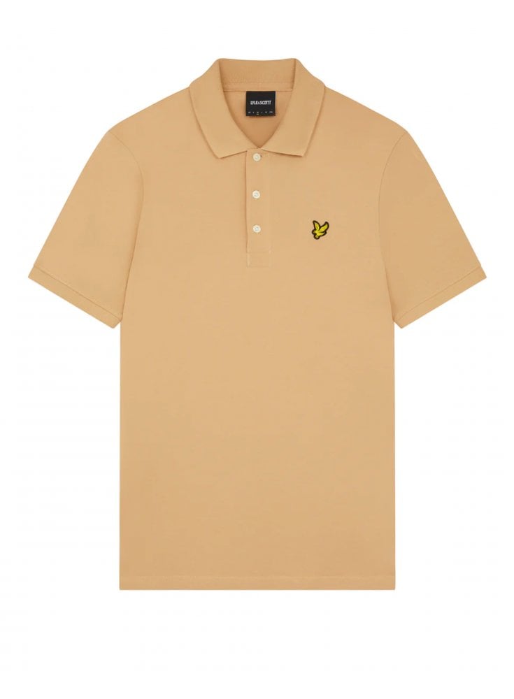 Lyle & Scott Plain Short Sleeve Polo Cairngorms Khaki