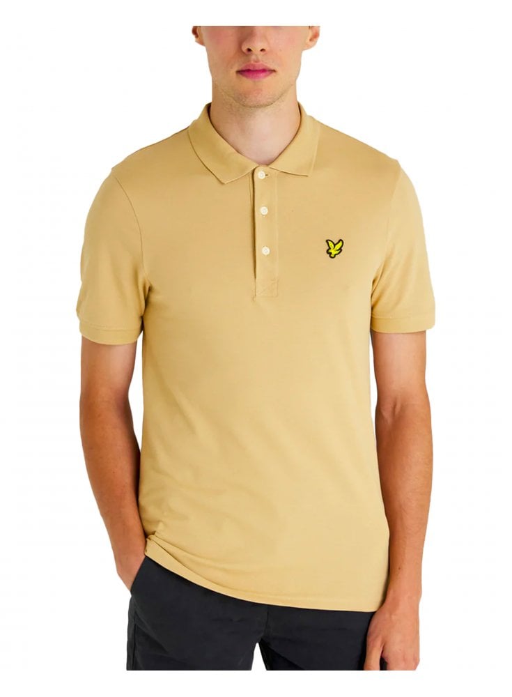 Lyle & Scott Plain Short Sleeve Polo Cairngorms Khaki