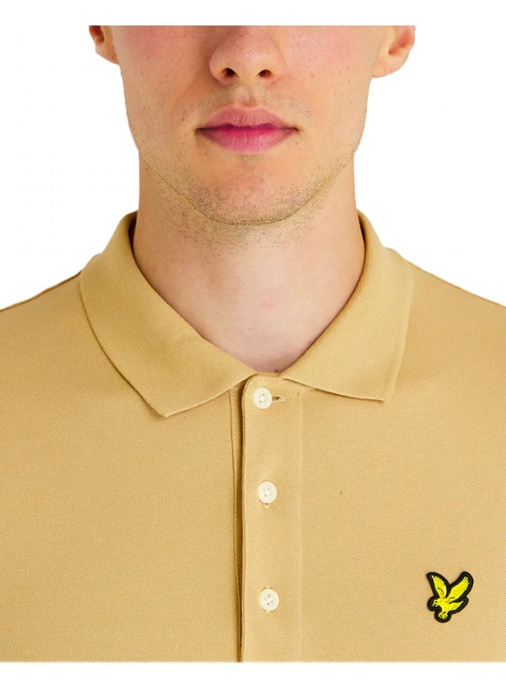 Lyle & Scott Plain Short Sleeve Polo Cairngorms Khaki