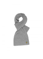 Lyle & Scott Racked Rib Scarf Mid Grey Marl