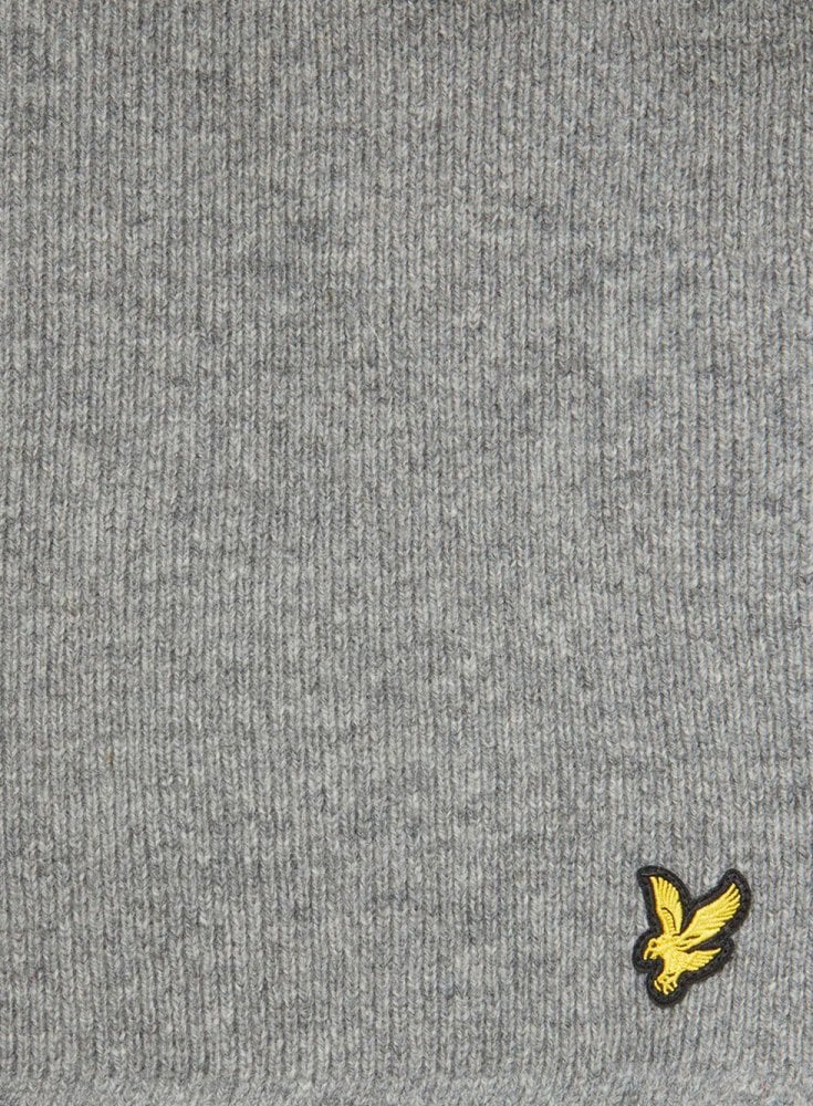 Lyle & Scott Racked Rib Scarf Mid Grey Marl
