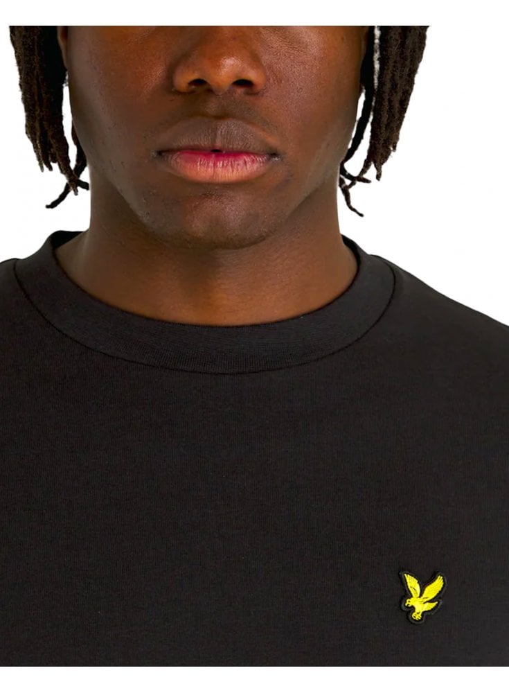 Lyle & Scott Ski Slope Graphic T Shirt Oversize Fit Black Ice