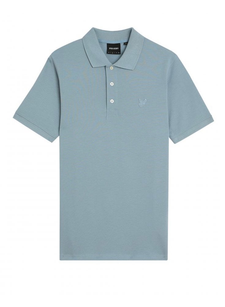 Lyle & Scott Superfine Polo Shirt Tonal Blue Ash