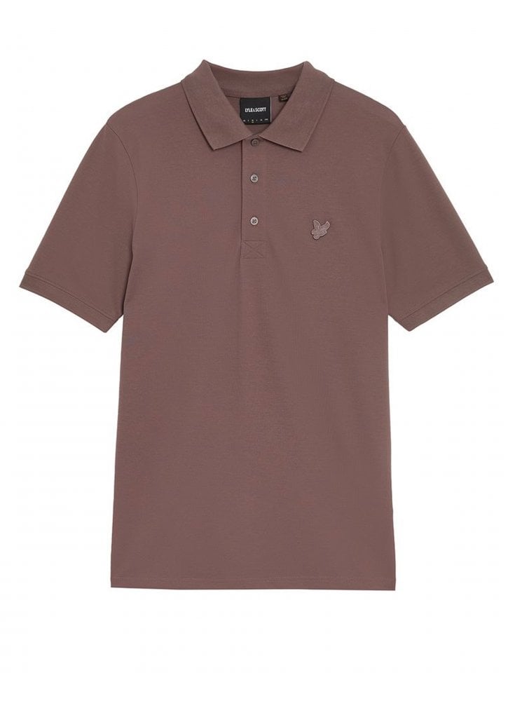 Lyle & Scott Superfine Polo Shirt Tonal Plum Truffle