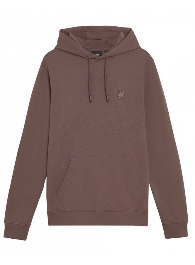 Lyle & Scott Lyle superfine pullover hoodie PLUM TRUFFEL