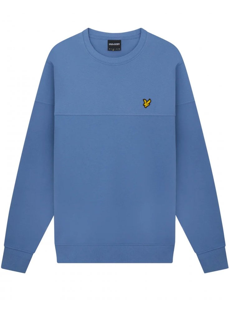 Lyle & Scott Textured Crew Neck Sweatshirt Pioneer Blue