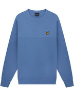 Lyle & Scott Textured Crew Neck Sweatshirt Pioneer Blue