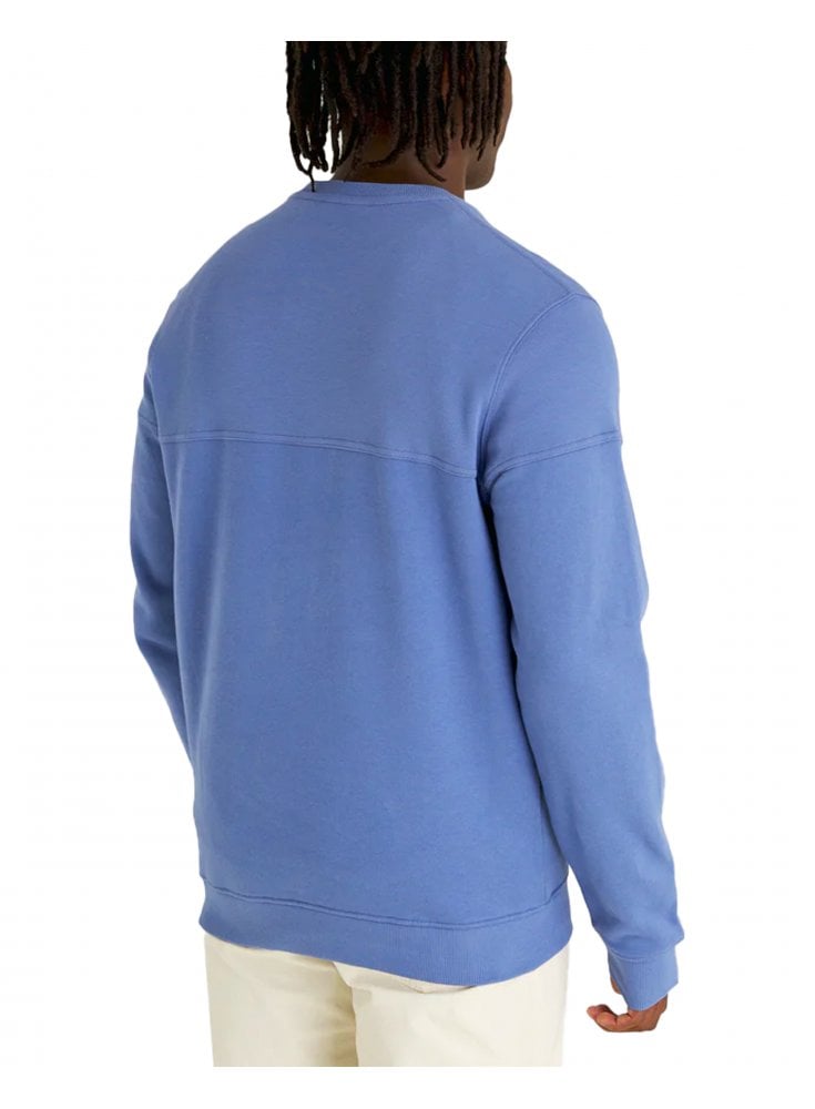 Lyle & Scott Textured Crew Neck Sweatshirt Pioneer Blue