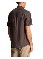 Lyle & Scott Textured Stripe Short Sleeve Shirt Gunmetal