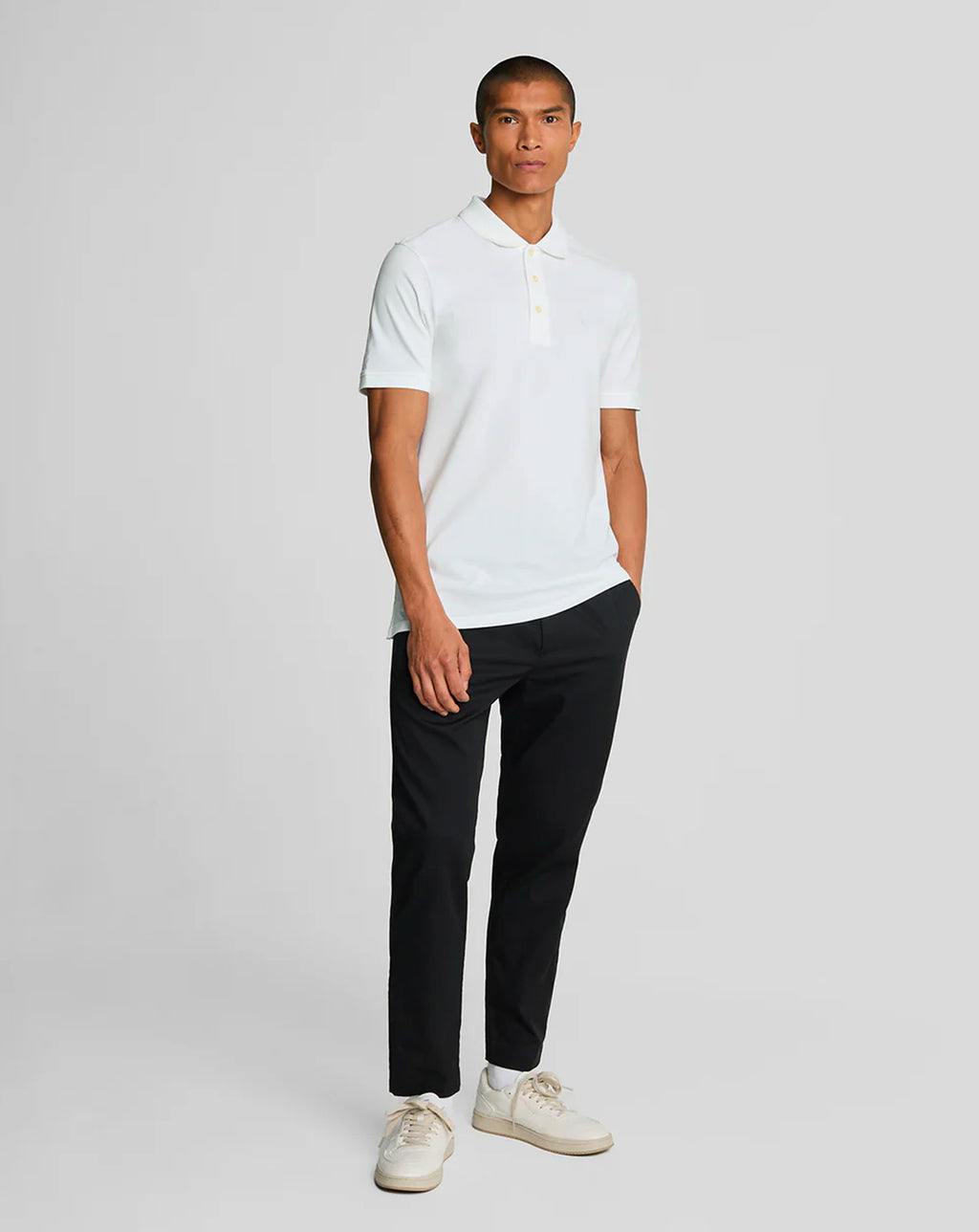 Lyle & Scott Tonal Eagle Polo Shirt White