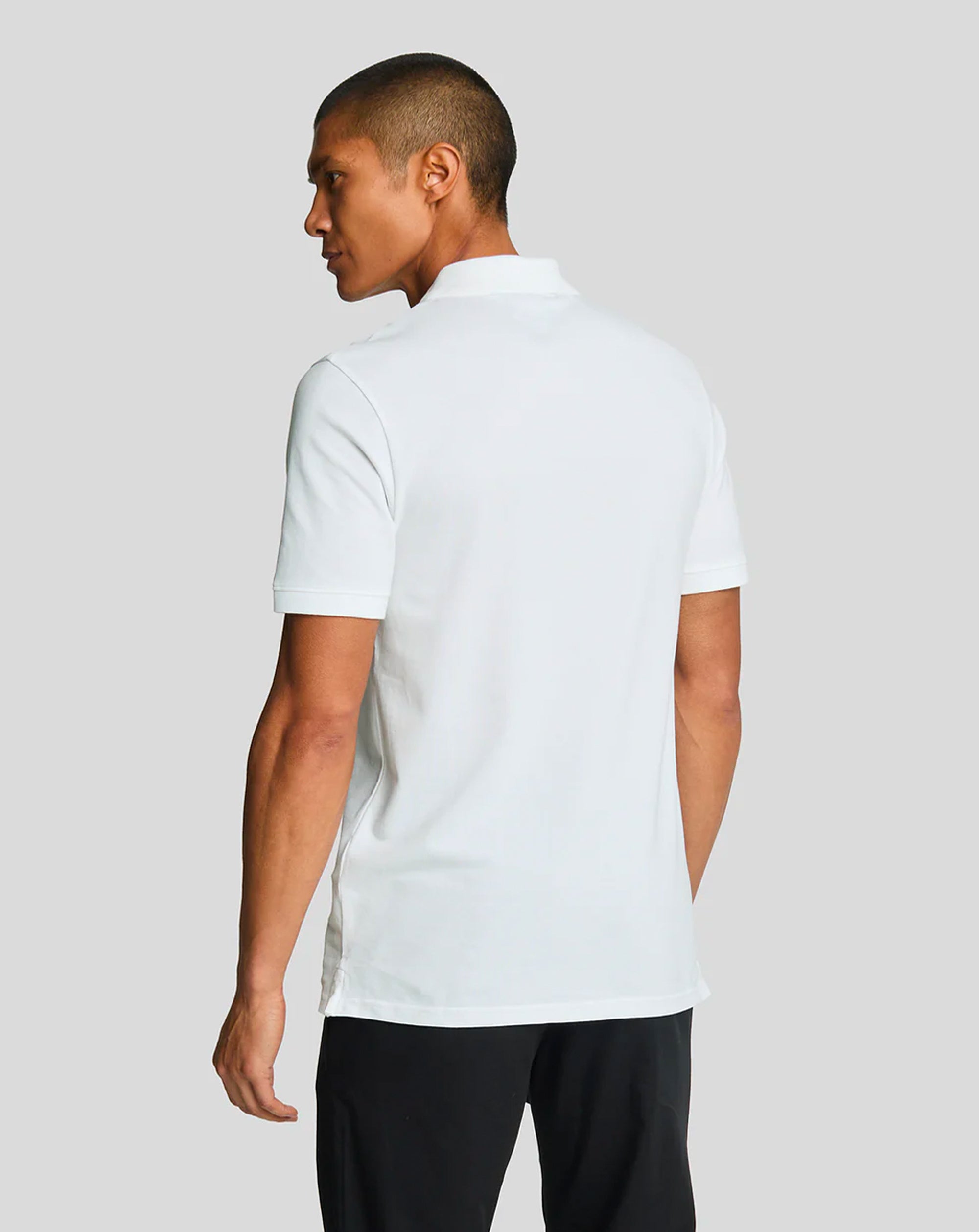 Lyle & Scott Tonal Eagle Polo Shirt White