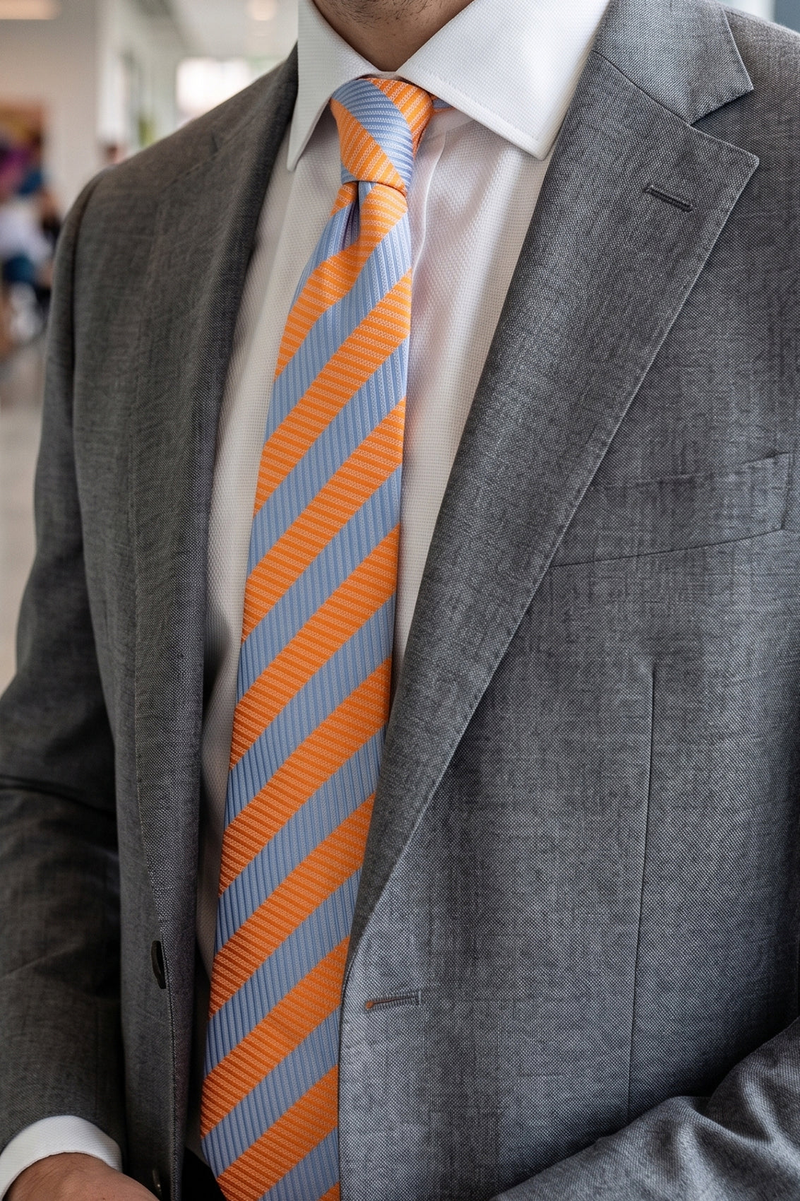 Vintage Stripe Orange Blue