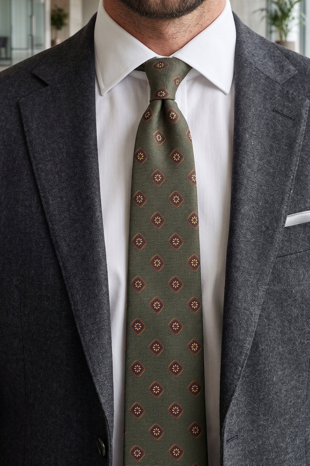 Vintage Geometric Green