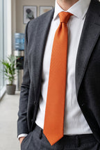Orange Self Stripe