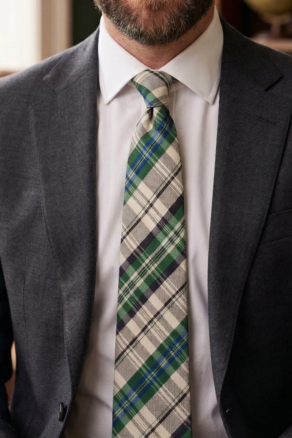 Checks Green White
