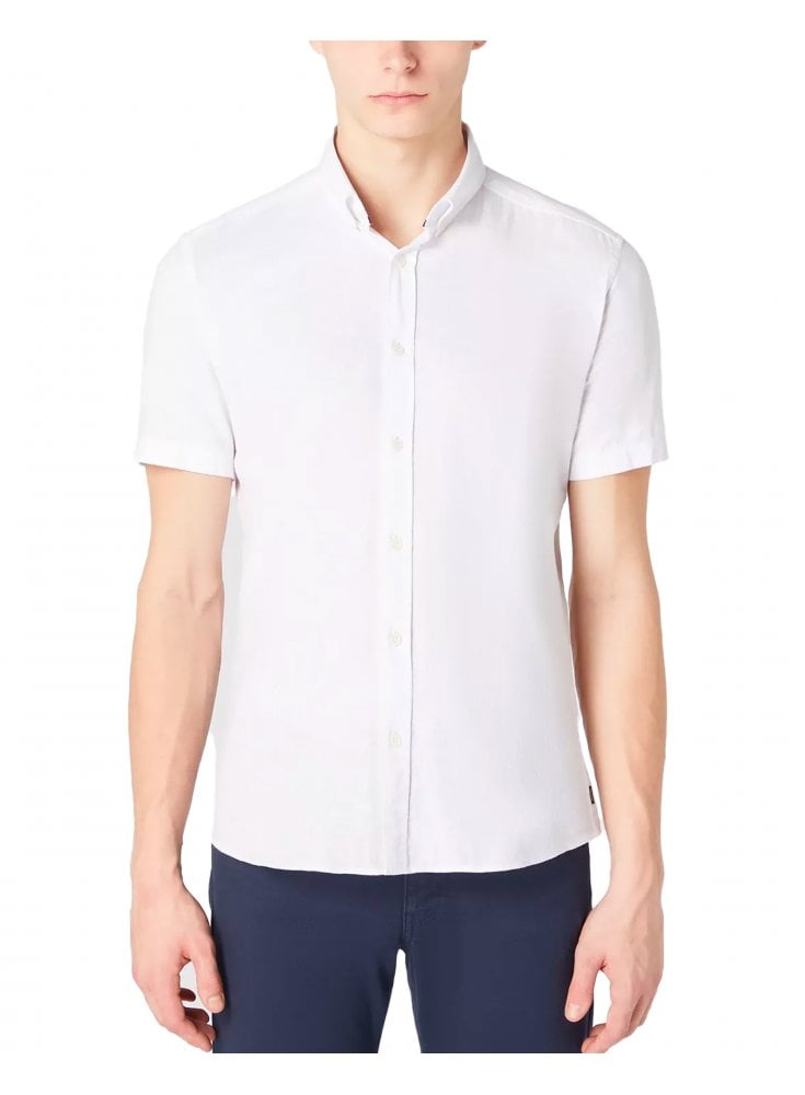 Remus Uomo Linen Shirt White