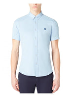 Remus Uomo Slim Ashton Short Sleeve Shirt Light Blue