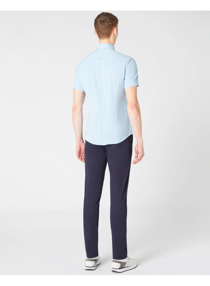 Remus Uomo Slim Ashton Short Sleeve Shirt Light Blue