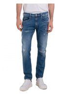 Replay 573 Bio Anbass Slim Fit Rip And Repair Medium Blue 009
