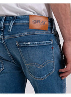 Replay 573 Bio Anbass Slim Fit Rip And Repair Medium Blue 009