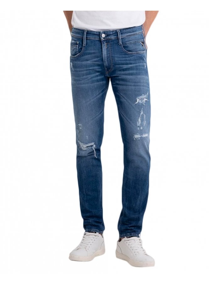 Replay 573 Bio Anbass Stretch Distressed Worn Look Jean 009