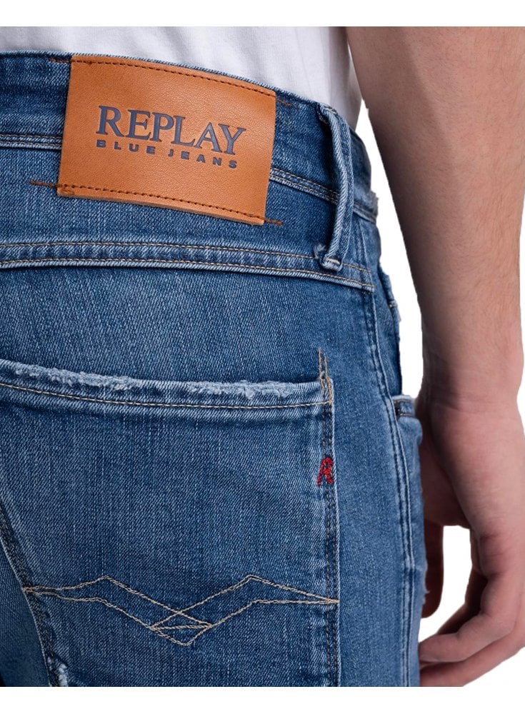 Replay 573 Bio Anbass Stretch Distressed Worn Look Jean 009