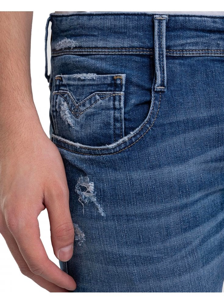 Replay 573 Bio Anbass Stretch Distressed Worn Look Jean 009