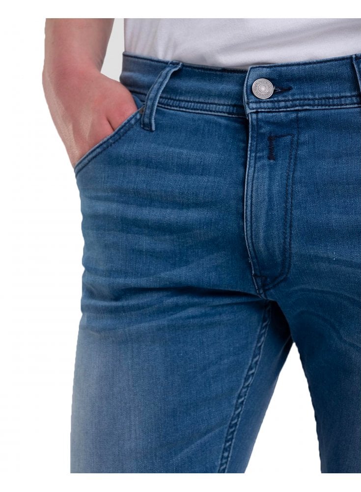 Replay Anbass Mens Power Stretch Jeans Mid Blue 009