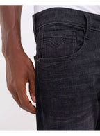 Replay Anbass Slim Fit Power Stretch Jeans Black Delave 009