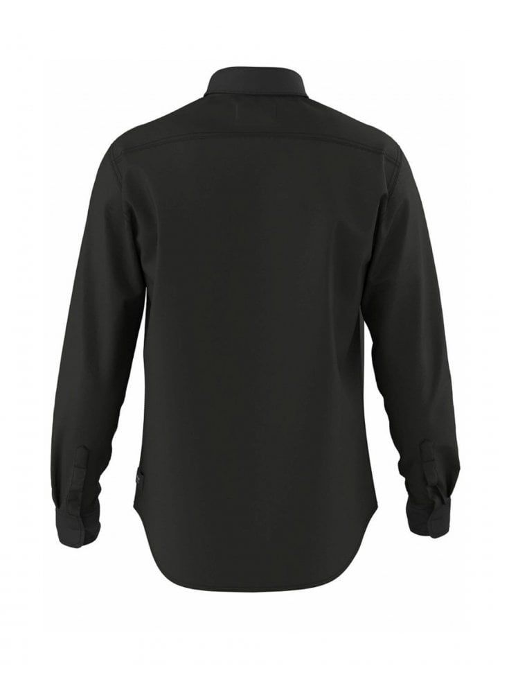 Replay Black Twill Cotton Shirt Black