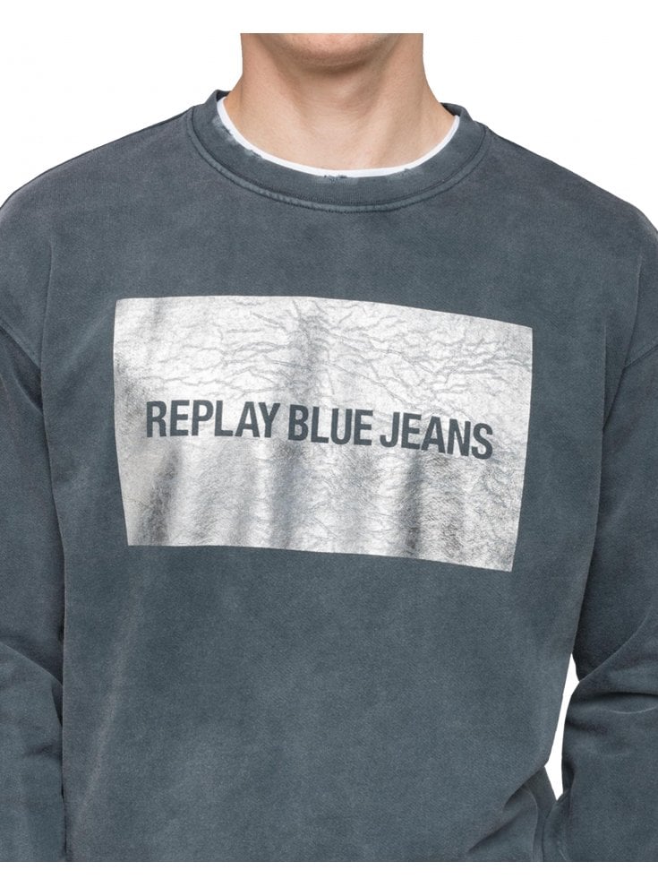 Replay Uomo Sweatshirt Biopack – Cotone Biologico Tinto In Capo, Colori Naturali - 4